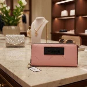 bebe Pink Wallet with Black Accent
